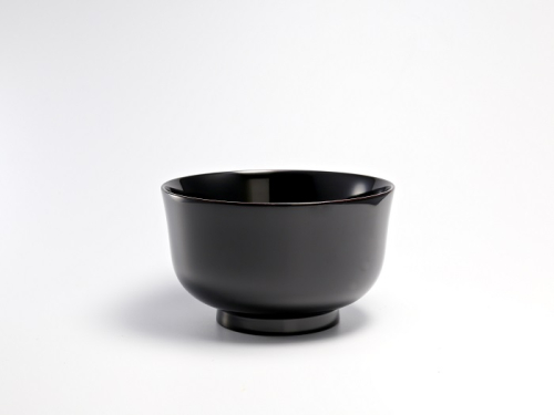 川連漆器　燻椀　IBURIWANCO　羽反椀　黒[M5401-1]