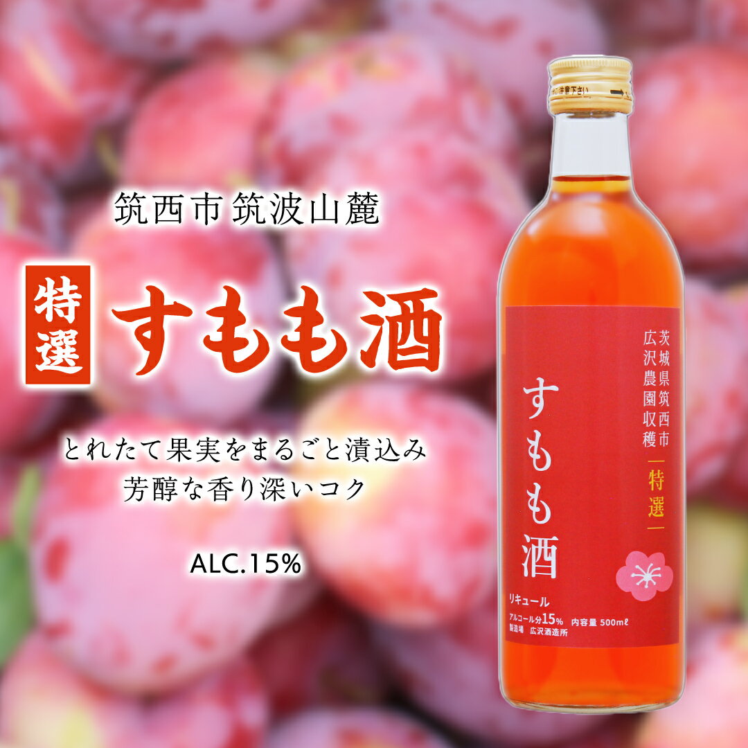 【ふるさと納税】【 特選 】 すもも酒 アルコール 15％ （ 500ml × 1本 ） 果実酒 お酒 酒 すもも 桃