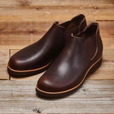 ふるさと納税 大和郡山市 KOTOKA KTO-5012 チョコレート 一枚革サイドゴア 婦人靴  24.0cm