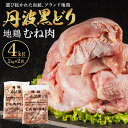 【ふるさと納税】 地鶏 丹波 黒どり ムネ肉 4kg（2kg×2袋）冷凍 業務用 焼き鳥 鍋 焼肉 BBQ 鶏肉　【 お肉 鶏ムネ肉 食材 国産 国産鶏肉 唐揚げ チキン 肉料理 タンパク質 】