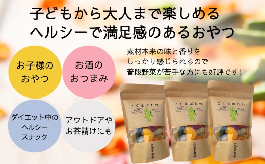 国産野菜チップス こぐまばたけ40g×3袋 ギフトボックス 国産素材100％ ヘルシー おやつ 子ども 野菜 詰め合わせ スナック こぐま商店 クマオカキ おかき お菓子 せんべい 煎餅 大阪 河内長