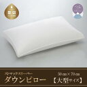 【ふるさと納税】【羽毛枕】ストマックスリーパー　ダウンピロー【大型サイズ：50cm×70cm】【サンモト】｜うつ伏せ寝 ダウン 枕 まくら ダウン 羽毛枕 羽毛まくら ダウン枕 ダウンまくら サテン 綿100％