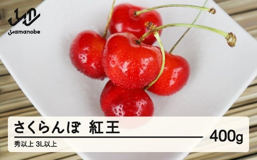 【先行予約】さくらんぼ 紅王 3L以上 秀以上 400g 2026年産 令和8年産 山形県産 送料無料 mm-yb3lx400 ※沖縄・離島への配送不可