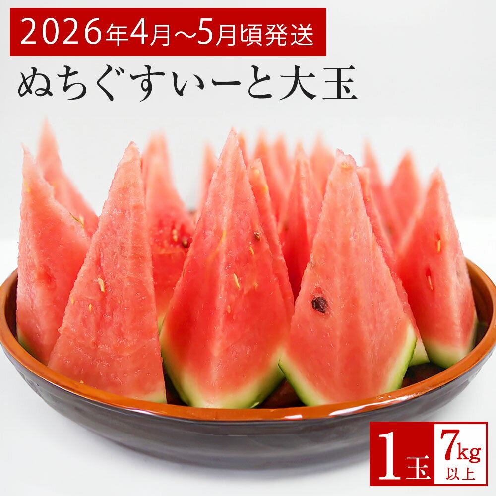 【ふるさと納税】【JAおきなわ】厳選すいか！ぬちぐすいーと　大玉7kg以上【2026年4月～5月頃発送】先行予約