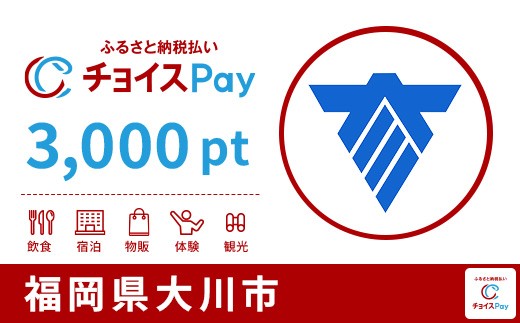 
                  大川市チョイスPay 3,000pt【会員限定のお礼の品】
                