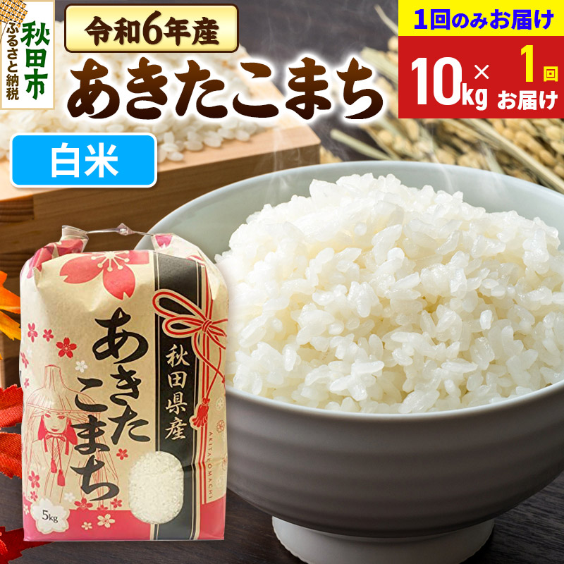 あきたこまち 10kg(5kg×2袋)  令和6年産 【1回のみお届け】【白米】秋田県産