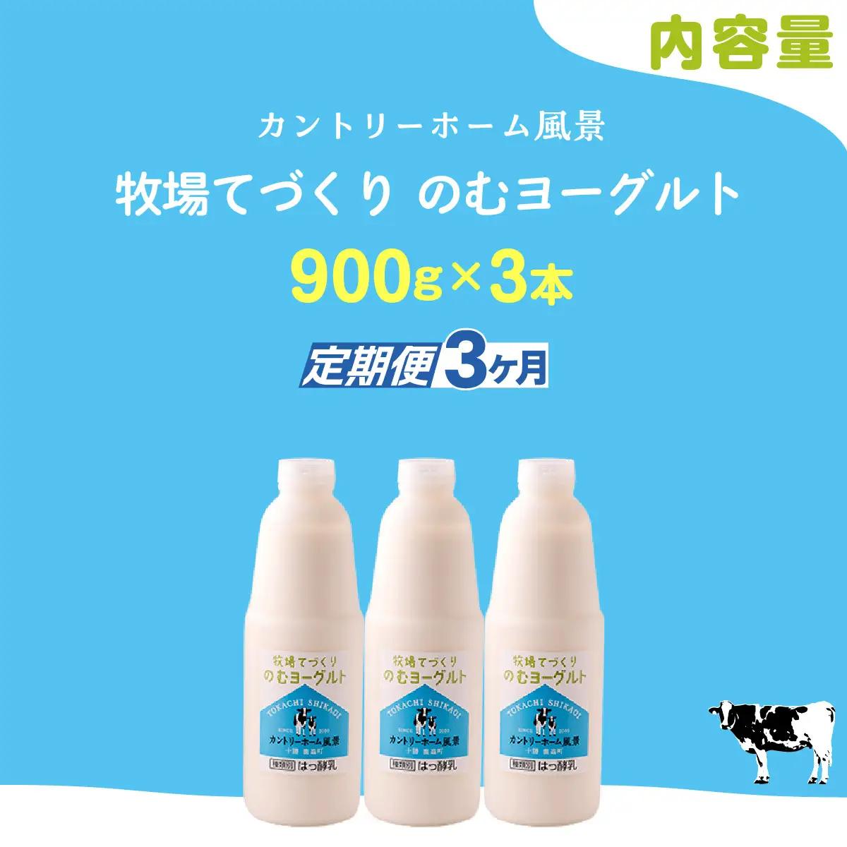 【定期3ヶ月】のむヨーグルト 900g ×3 SKB036