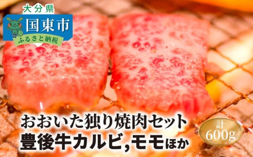 
おおいた独り焼肉セット計600g/豊後牛カルビ,モモほか_1157R
