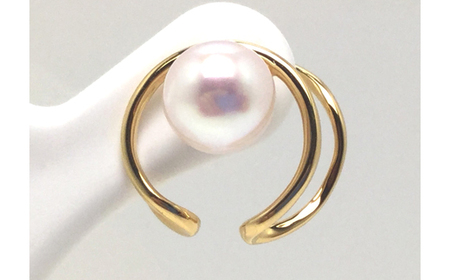 老舗の真珠専門店・アコヤ真珠イヤーカフ K10YG 6.5~7.0ミリ / 伊勢志摩 伊勢 志摩 英虞湾 真珠 パール アコヤ貝 アクセサリー イヤーカフ 冠婚葬祭 慶事 弔事 結婚式 入学式 卒業式