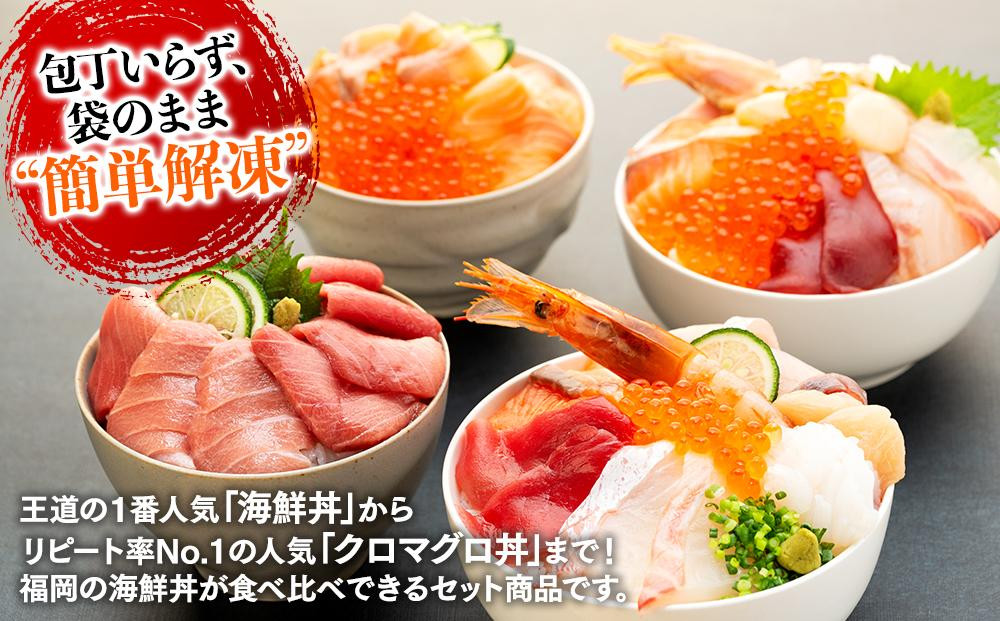 福岡市 グルメ 糸島海鮮堂の海鮮丼 食べ比べ 4食セット