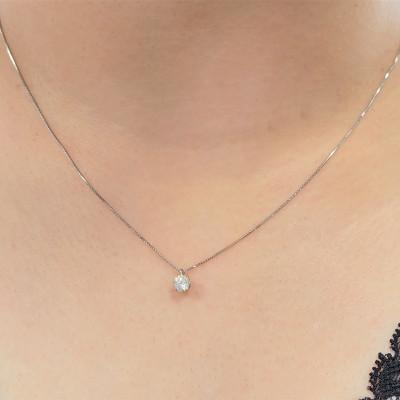ふるさと納税 松山市 Pt　ダイヤ0.3ct　ペンダントネックレス 6本爪 |  | 02