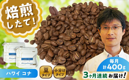 【全3回定期便】ハワイ・コナ　コーヒー豆　200g×2個(豆)  / コーヒー  ドリップ  豆 / 瀬戸市 / Ｃｏｆｆｅｅ　ＳＡＫＵＲＡ[BBAB027]