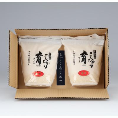 ふるさと納税 南砺市 【令和7年産】厳選　富山県産こしひかり　育(はぐくみ)白米2kg×2個セット《南砺の逸品》 |  | 01