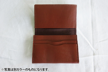 紅型名刺入れ(紺)｜名刺入れ 名刺 牛革 手染め 雑貨 染物 オリジナル 沖縄県 豊見城市(CZ014)