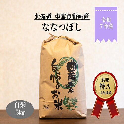 【ふるさと納税】【令和8年1月下旬/2月下旬/3月下旬発送】【令和7年度産】ななつぼし 5kg「北海道中富良野町産本間農園」