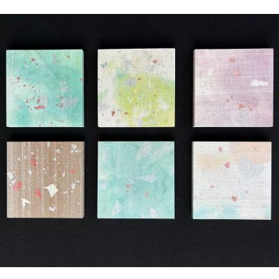 ふるさと納税 中野市 箔アートプレート三寸(裏面マグネット仕込み)　6枚選-1