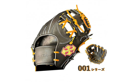  硬式 グラブ 内野用 Rook 001シリーズ  野球 グローブ  内野手：ブラック×タン　左投げ用