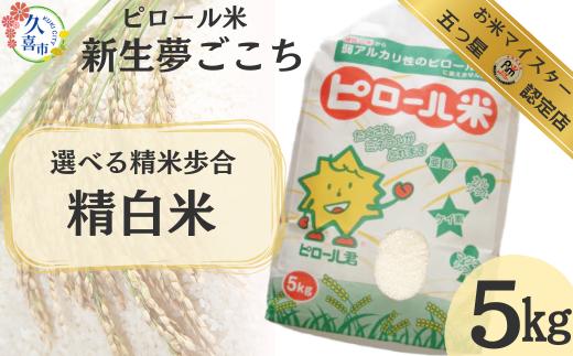 R6年産 五つ星 お米マイスター 厳選！ 埼玉県産 ピロール米 新生 夢ごこち 約5kg （精白米） ｜ 新米 米 コメ お米 ごはん 美味しい 健康 食品 食材 栄養豊富 高品質 自然栽培 高栄養価 ミネラル 弱アルカリ性 ビタミン カルシウム マグネシウム 亜鉛 こども 子ども 高齢者 お年寄り 白米 玄米 分づき 精米 要望対応 埼玉県 久喜市