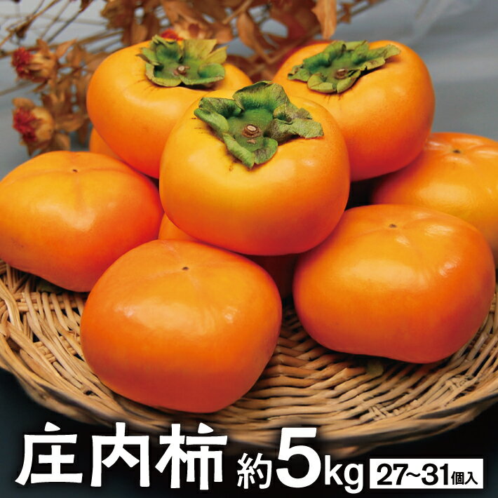 【ふるさと納税】庄内柿 27〜31玉 約5kg 山形県酒田産 10月下旬〜11月中旬頃お届け ※着日指定不可 平核無柿 種なし柿 カキ かき 柿 東北 山形県 酒田市 庄内