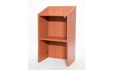 Free Table 司会者台 演台 幅60cm 折りたたみ式 雑貨 日用品 折りたたみ式 司会者台 組み立て式 工具不要  マホガニ