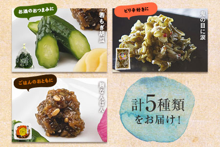 創業60年老舗の味　漬け物のプロが選ぶ　ご飯のお供5種セット