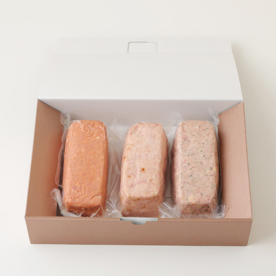 ＜いくとせ＞国産豚肉１００％ミートローフ３種セット400g×3本