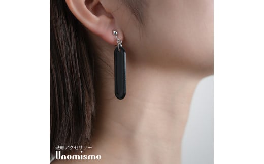 【Unomismo】琺瑯アクセサリー 「BE2(イヤリング45)」　ブラック