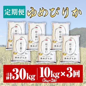 【E7084】《 定期便・全3回 》上士別の生産者がつくるゆめぴりか ( 10kg×3回・計30kg) 【2025年11月以降順次発送】 北海道 士別市産 米 お米 白米 北海道産 北海道米 ゆめぴり