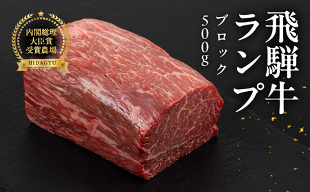 飛騨牛 ランプブロック 500g 牛肉 ブランド牛 らんぷ 牛 肉 ブロック 塊肉 おすすめ 【冷凍配送】【22-39】