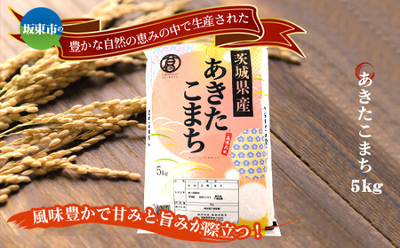 No.861 令和7年産　あきたこまち5kg【坂東市産】 ／ 令和7年 新米 米 お米 こめ コメ 精米 白米 ご飯 国産米 5kg 5キロ あきたこまち ツヤ 香り もちもち お弁当 おすすめ 人気
