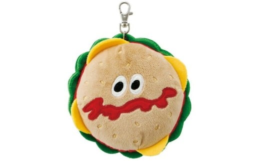 ぬいぐるみ型リール付きパスケース　バーガーコンクス ハンバーガー skater スケーター／PASC1_529122 奈良県 奈良市 なら