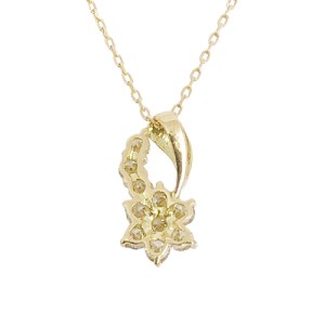 18金製 ハート＆キューピッドダイヤ 0.2ct Happy 10th Diamond ネックレス【1476447】