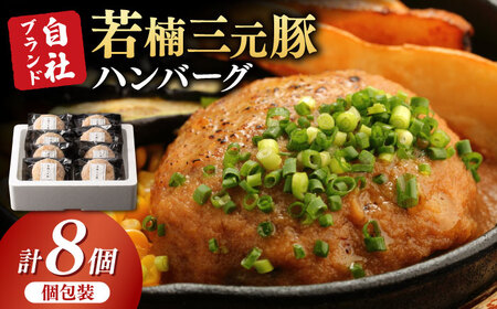 【肉汁たっぷり！】若楠三元豚 ハンバーグ 計1.2kg（150g×8個 ） / 国産豚 三元豚 簡単調理 / 佐賀県 / 株式会社ナチュラルフーズ [41AFAB003]