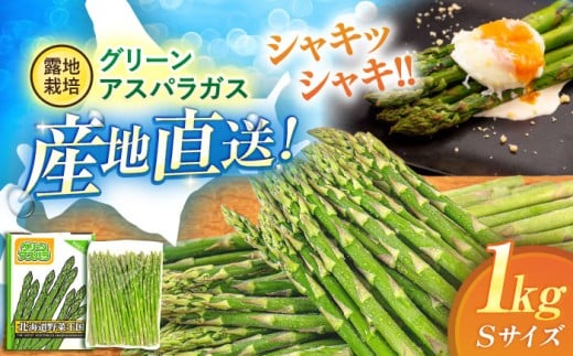 【2026年5月上旬以降順次発送】 グリーンアスパラガス 1kg （S/露地栽培）《喜茂別町》【久保田農園】 アスパラ アスパラガス グリーンアスパラ 冷蔵 冷蔵配送 野菜 春野菜 [AJAM009] 8000 8000円 8千円
