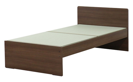 No.474-03 組み立て式　394-op-migusa　引出付　日本製 セキスイMIGUSA畳使用 国内生産デザイン畳ベッド（セミダブル）【フレーム色：ダークブラウン（87）】【畳：グリーン（GR