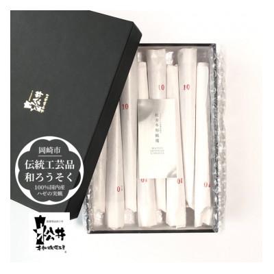 ふるさと納税 岡崎市 朱10匁(17cm)8本箱入り　国内産ハゼの実蝋を100%使用〈伝統工芸品　和ろうそく〉全工程手作り |  | 01