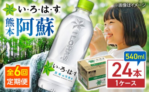 【全6回定期便】い・ろ・は・す(いろはす)阿蘇の天然水 540mlペットボトル×24本(1ケース) / いろはす 水 みず いろはす阿蘇の天然水 ミネラルウォーター 国産 人気  阿蘇の天然水  ペットボトル 軟水 熊本県 菊陽町【コカ・コーラボトラーズジャパン株式会社】[BHAO004]