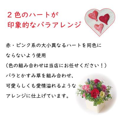 ふるさと納税 みやき町 ダブルハート 【ピンク】 小ぶりでかわいいプリザーブドフラワーアレンジ_SS252 |  | 01