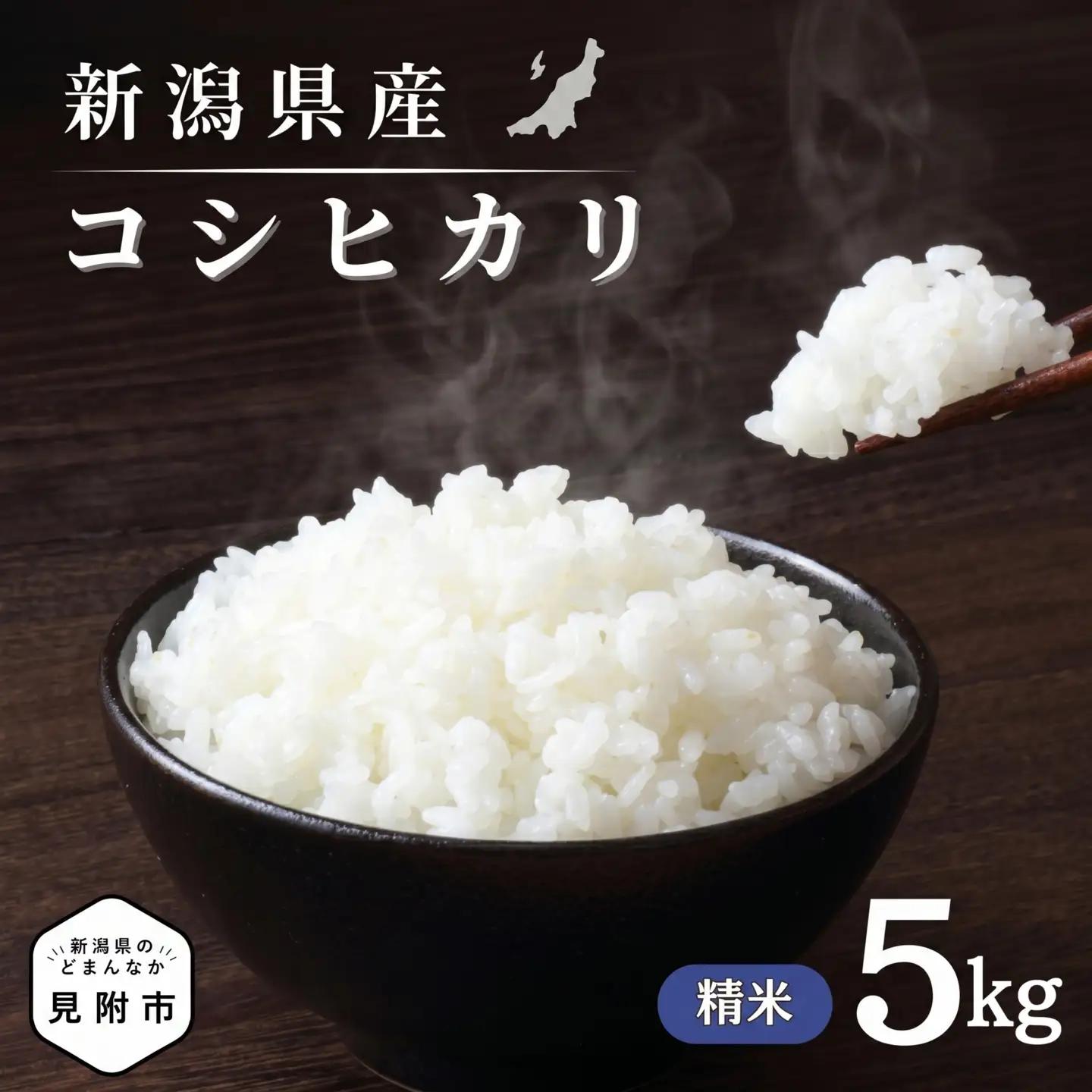 【令和7年産】新潟県のど真ん中 見附市産のコシヒカリ 精米5kg