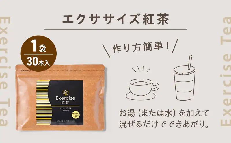 定期便 12回 エクササイズ 紅茶 30本入り 1袋 美容 健康 ダイエット 飲料 ポリフェノール アミノ酸 食物繊維 コーヒークロロゲン酸 コエンザイムQ10 L-カルニチン 燃焼サポート 送料無料