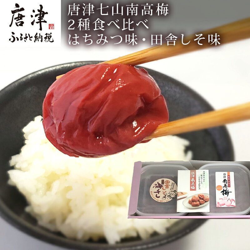 【ふるさと納税】唐津七山 南高梅2種食べ比べ 500g×2(合計1kg)「irodoriからつ四季の返礼品・はちみつ味・田舎しそ味」山間から湧き出る澄んだ水をふんだんに含んだ土壌で栽培 「2026年 令和8年」