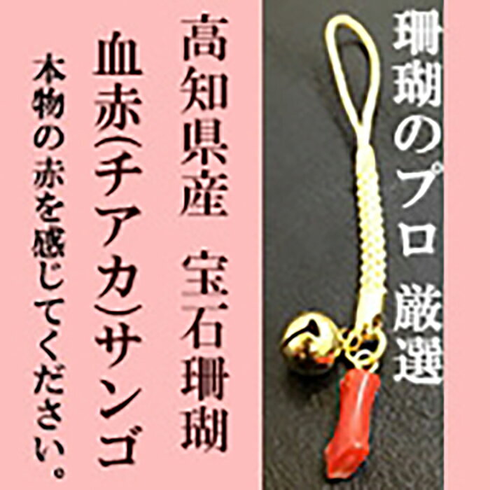 【ふるさと納税】小さい血赤珊瑚根付 本物の宝石 (サンゴ) 高知県産血赤珊瑚の赤を見てみたいという方に！ 【株式会社ケンセン35】[ATAR032]