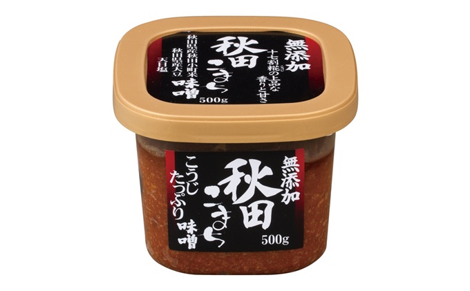 無添加秋田こまち味噌の定期便６ヶ月コース（500g×2パック/1回×３回発送 味噌 無添加）