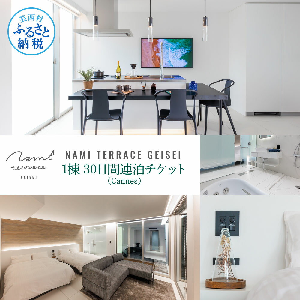 【ふるさと納税】NAMI TERRACE GEISEI 1棟(Cannes カンヌ) 30日間連泊チケット ナミテラス芸西 利用券 ヴィラ オーシャンビュー コンテナハウス サウナ 貸切 宿泊 旅行 観光 ホテル 家族 友達 カップル ペア 芸西村 ふるさとのうぜい 故郷納税 返礼品
