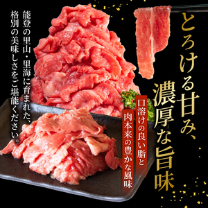 すき焼き用 能登牛 ウデ肩モモ 600g [FN008] すき焼き用牛肉 能登牛