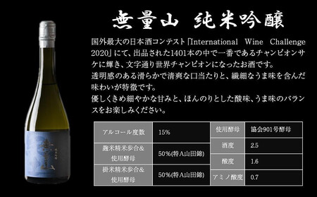 紀土 無量山 純米吟醸・純米大吟醸 720ml 2本セット ［Hw16］］日本酒 にほんしゅ