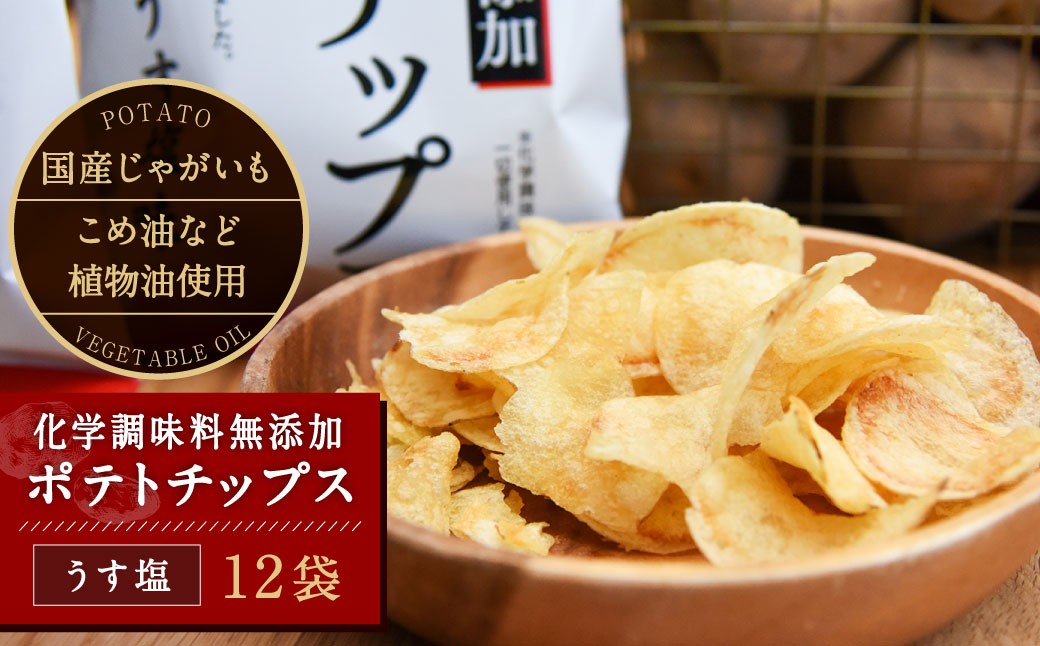 
            化学調味料無添加ポテトチップス うす塩(60g×12袋)
          