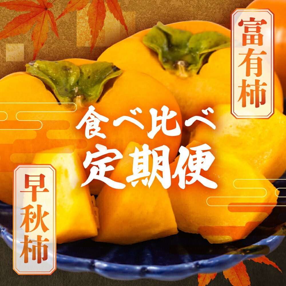 【ふるさと納税】《先行予約》《定期便》早秋柿 富有柿 食べ比べ 定期便 2回 お届け | 富有柿 柿 かき 早秋 富有 果物 フルーツ お楽しみ 甘い 糖度 大野農園[mt1787] 岐阜県 本巣市 30000円 三万円