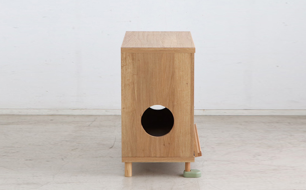 【東馬家具】TRM018 のぞきみチェスト【天然木 ナチュラルデザイン 収納アイテム 猫 匂い防止 マガジンラック 普段使い キュート 完成品 脚のみ取付】(H060615)