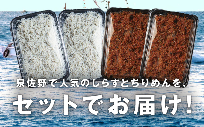 釜揚げしらす＆ちりめん山椒セット 計600g【小分け ちりめん シラス しらす sirasu 海鮮 セット 人気 おすすめ 産地直送】 G3796